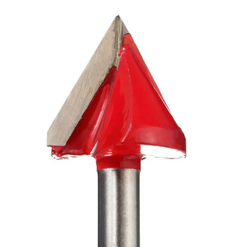 1pc In Acciaio Al Tungsteno Router Bit 60 Gradi Per Incidere di CNC V Groove Bit 6x22mm Gambo Fresa per la Lavorazione Del Legno