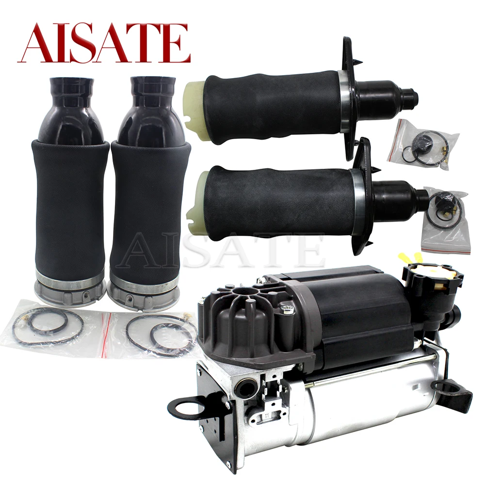 For Audi A6 C5 4B Allroad 4PCS Front Rear Air Suspension Spring Bag+1PCS Air Suspension Compressor Pump 4Z7616051 4Z7616007