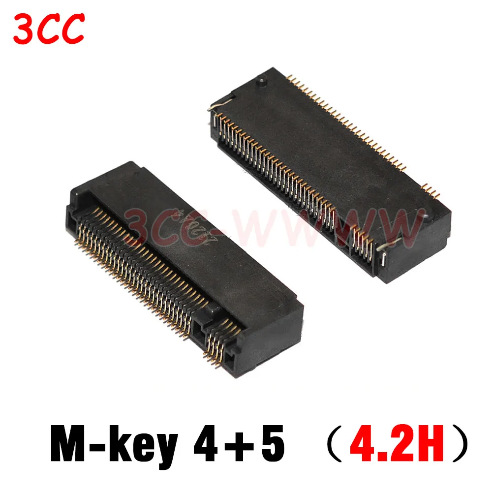 2pcs 67P Connector Adapter A-KEY 3+4 B-KEY 5+6 E KEY M KEY 4+5 NGFF Interface Socket 2.3H 3.2H 4.2H 4.8H 6.7H 8.5H M.2 SSD Slot
