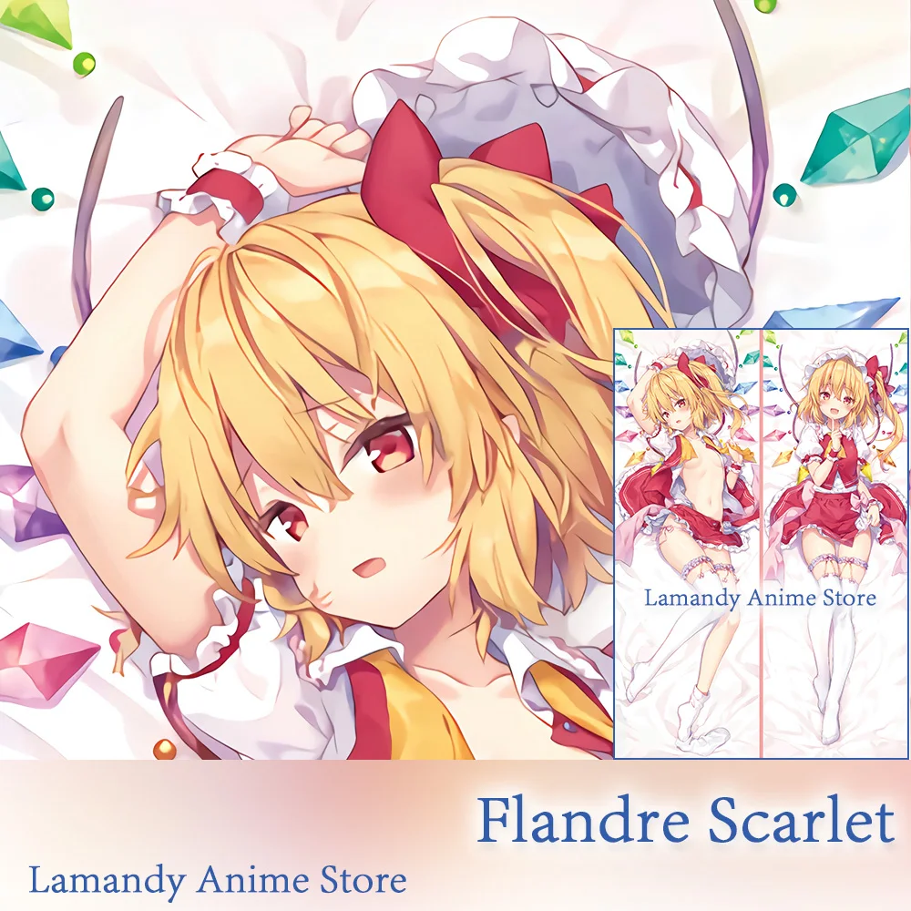 

Dakimakura Anime Touhou Project Flandre Remilia Scarlet Double Sided Print Pillowcase Life Size Body Pillow Cover