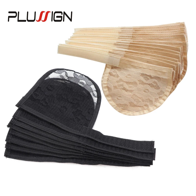 

Stretchy Base For Making Ponytail Plussign 5Pcs Hairnet Ponytail Net For Hair Bun Afro Puff Drawstring Pony Tail Weaving Net