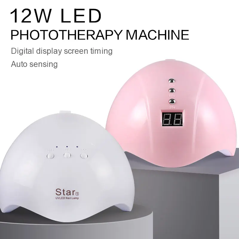 Arte Clavo 12W Nail Dryer Machine UV LED Lamp Portable Micro USB Cable Home Use UV Gel Varnish Dryer 12 LEDS Lamp Nail Art Tools