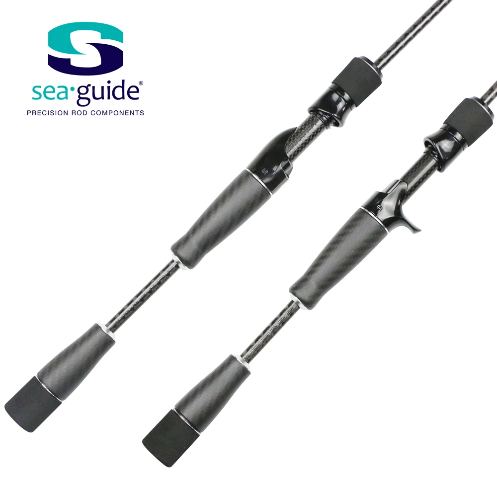 Pro Bomesh 1 zestaw 51g 53.5g SeaGuide z włókna węglowego podział uchwyt Butt Grip Spinning Casting uchwyt zestaw DIY wędka akcesoria