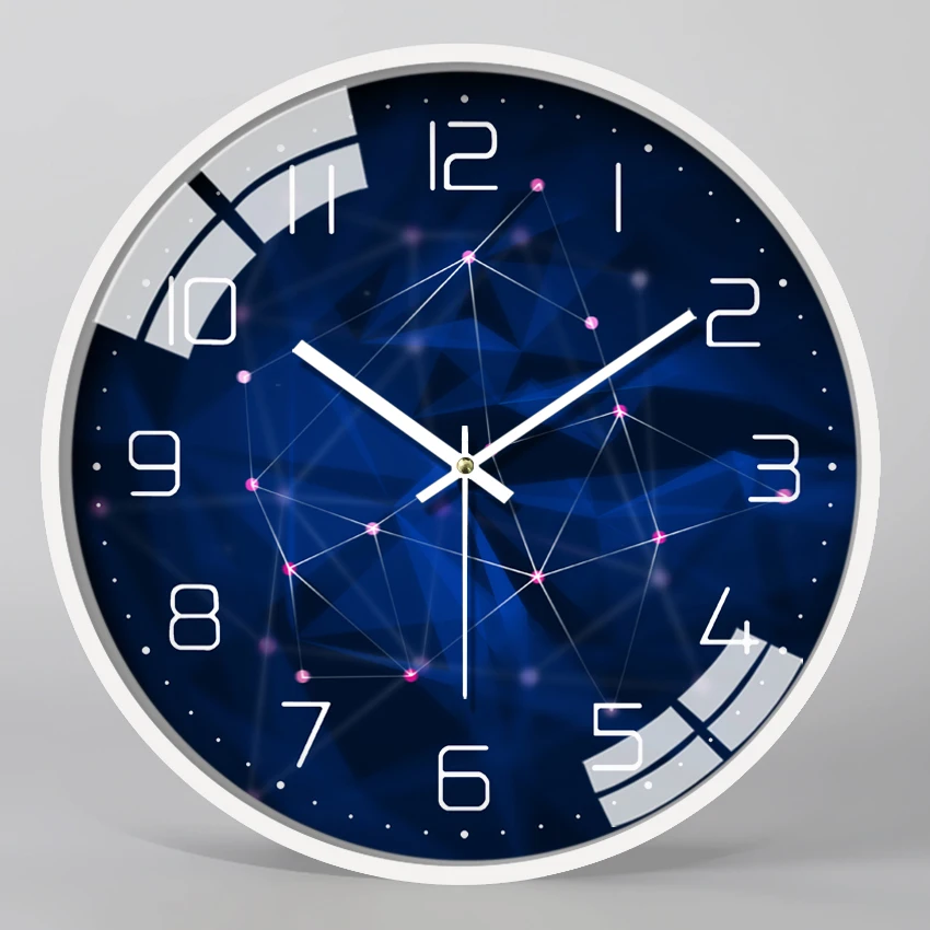 Modern silent living room wall clock fashion bedroom clock personality wall hanging table home creative atmospheric quartz clock