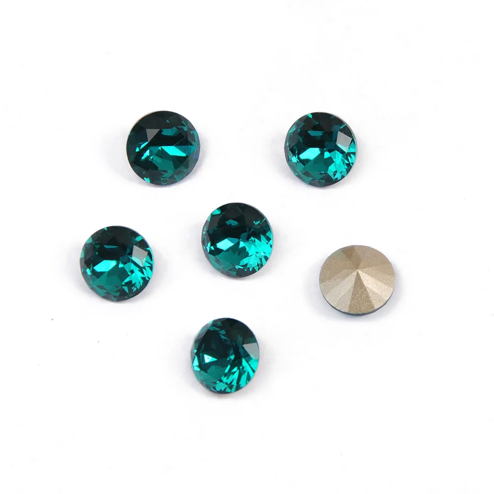 YANRUO 1357 Super Glitter Blue Zircon Color Rhinestones Popular Brilliant Cut Shape Glass For Charms 3D Nails Art Decorations