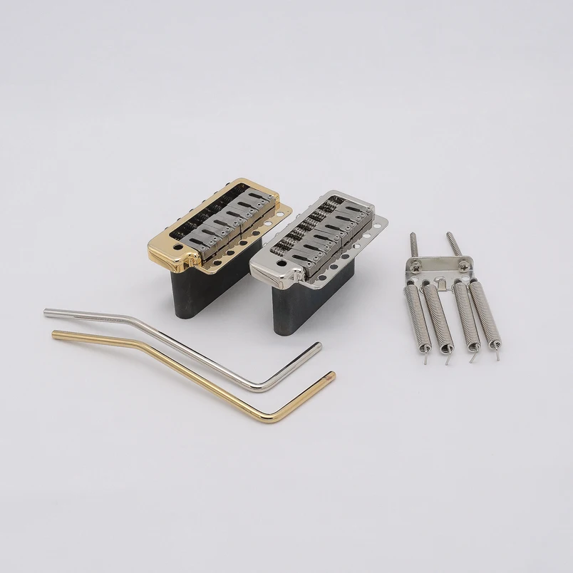 

1 Set Steel Saddle Steel Block Genuine Wilkinson WVPC-SB Electric Guitar Tremolo System Bridge Nickel/Gold Guitar Parts