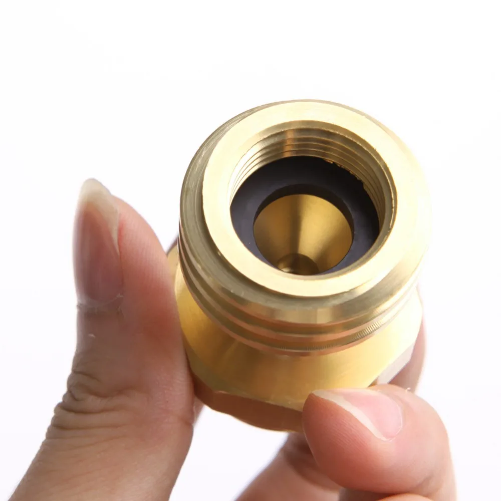 Solid Brass Camping Stove Burner Adapter 1LB/16.4oz Propane Connector 1LB to 20LB Adapter 1\'\'-20 Male Throwaway Cylinder Thread