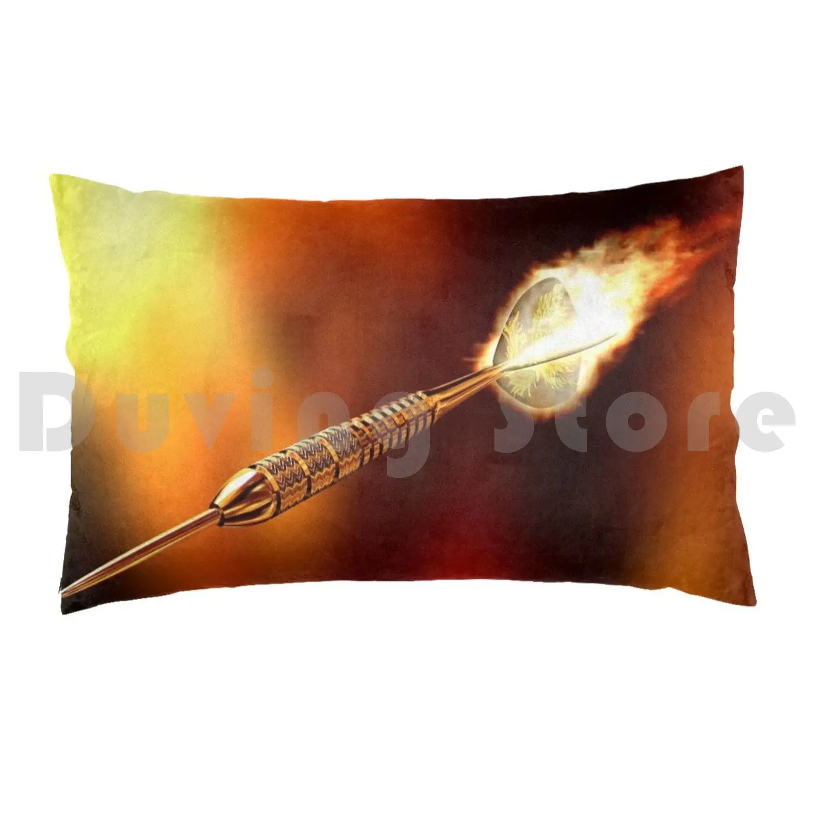 Flaming Dart Pillow Case Printed 50x75 Fire Wildfire Disaster Hazard Flame Fireball Blaze Bonfire Inferno