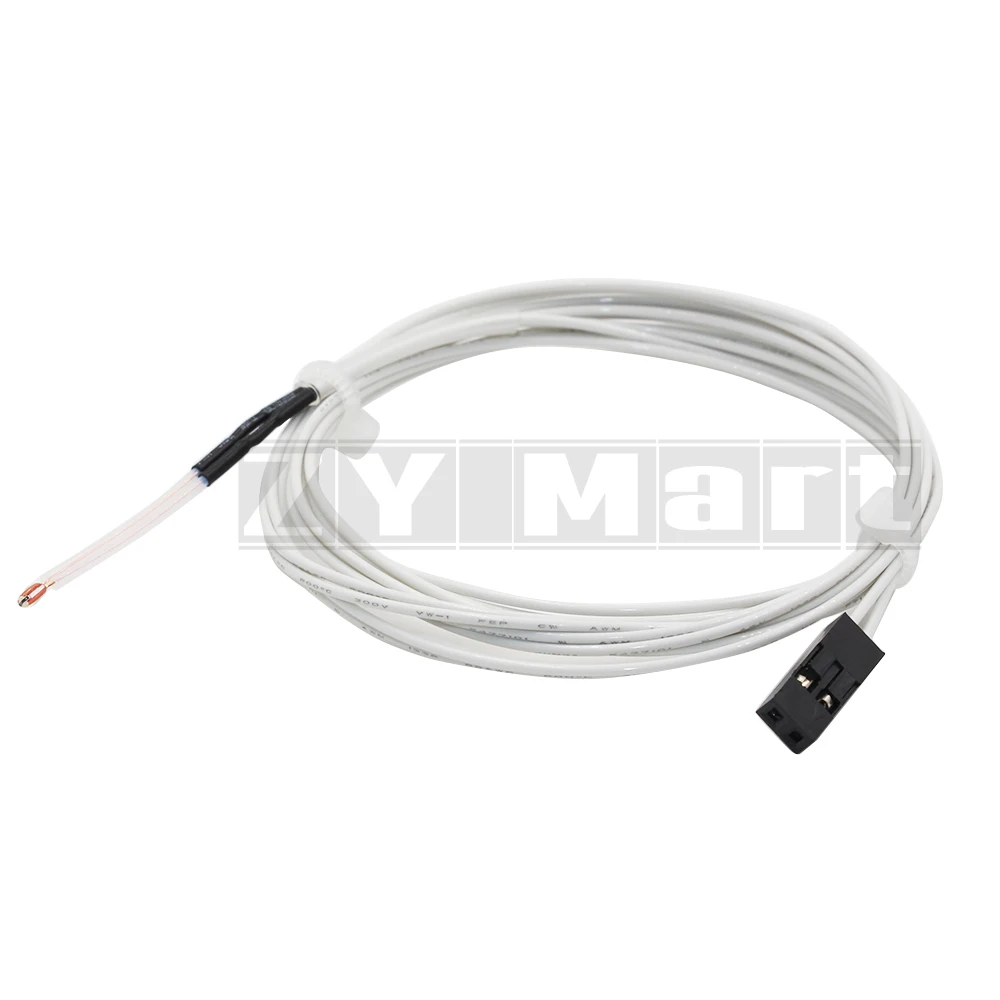 1Pc 3D Printer Parts 100K NTC 3950 Single-ended Glass Sealed Thermistor Temperature Sensor With XH2.54-2P Terminal 1M Cable