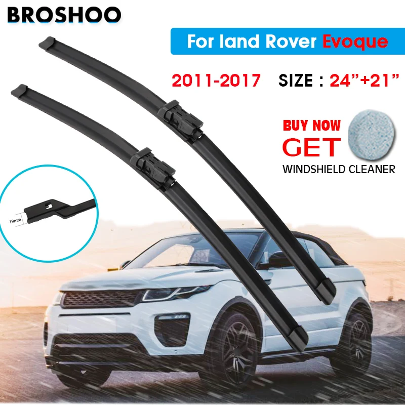 

Car Wiper Blade For land Rover Evoque 24"+21" 2011-2017 Auto Windscreen Windshield Wipers Blade Window Wash Fit Push Button Arm