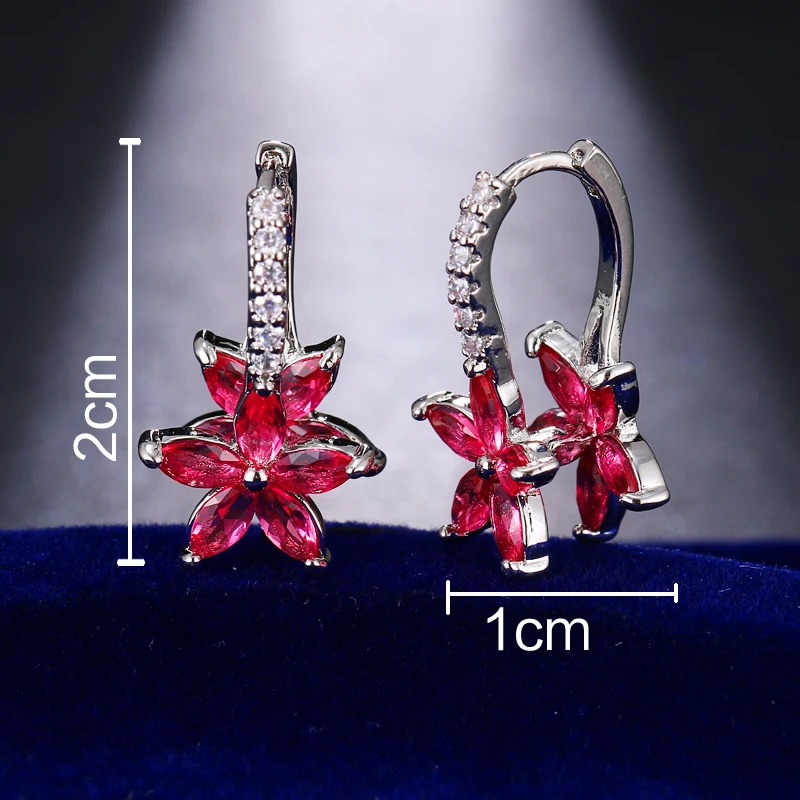 Emmaya Fascinating New Earring For Female Double Layer Cubic Zircon Multicolor Choice Charming Jewelry Fashion Statement