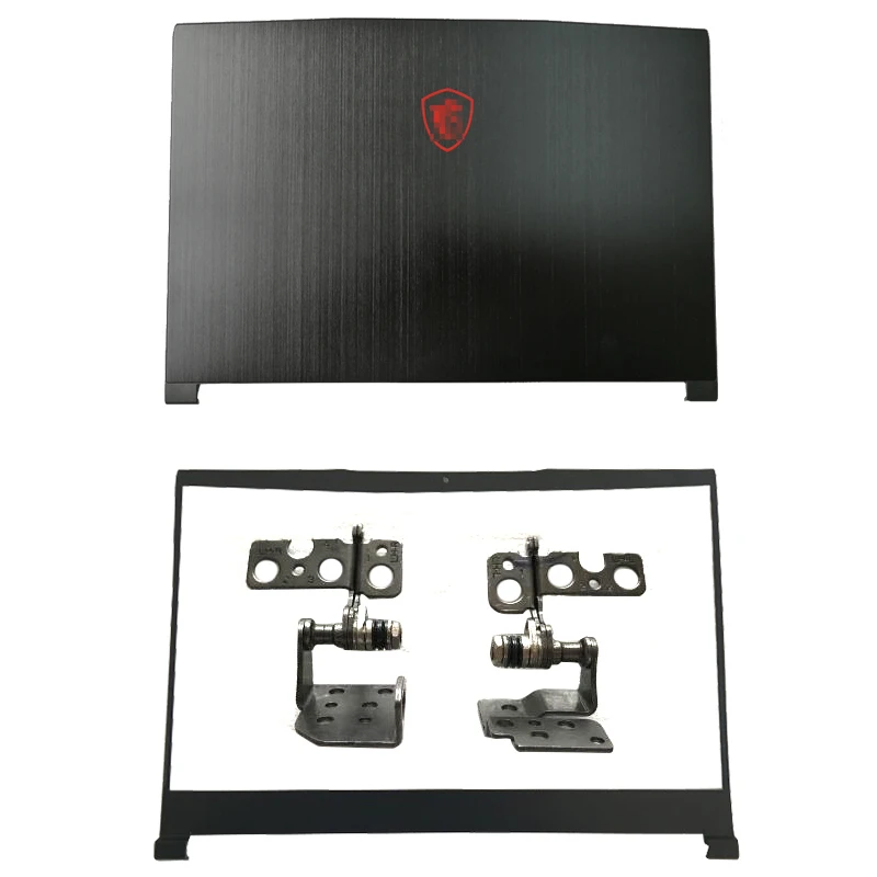 New LCD Back Cover /Front Bezel/Hinges/Palmrest/Bottom Case For MSI GF65 Black Top Case