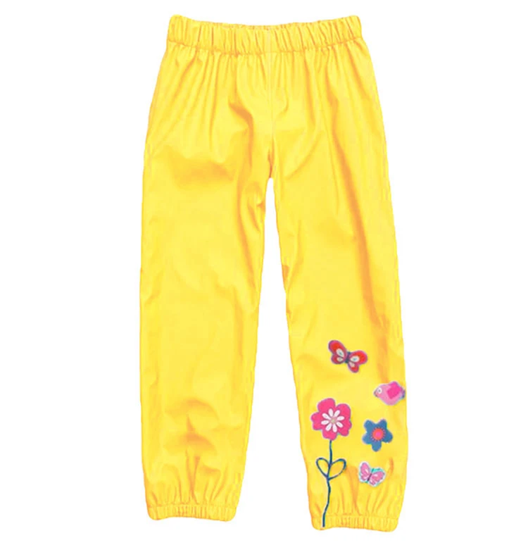 Floral Kids Rain Pants Boys And Girls Students Baby Waterproof Pants Fashion Children Rain Pants Baby Rain Pants Rain Trousers