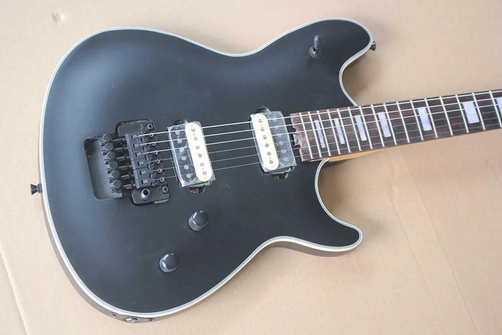 Factory Outlet-6 Strings Matte Black Electric Guitar with Tremolo Bar,Rosewood Fretboard