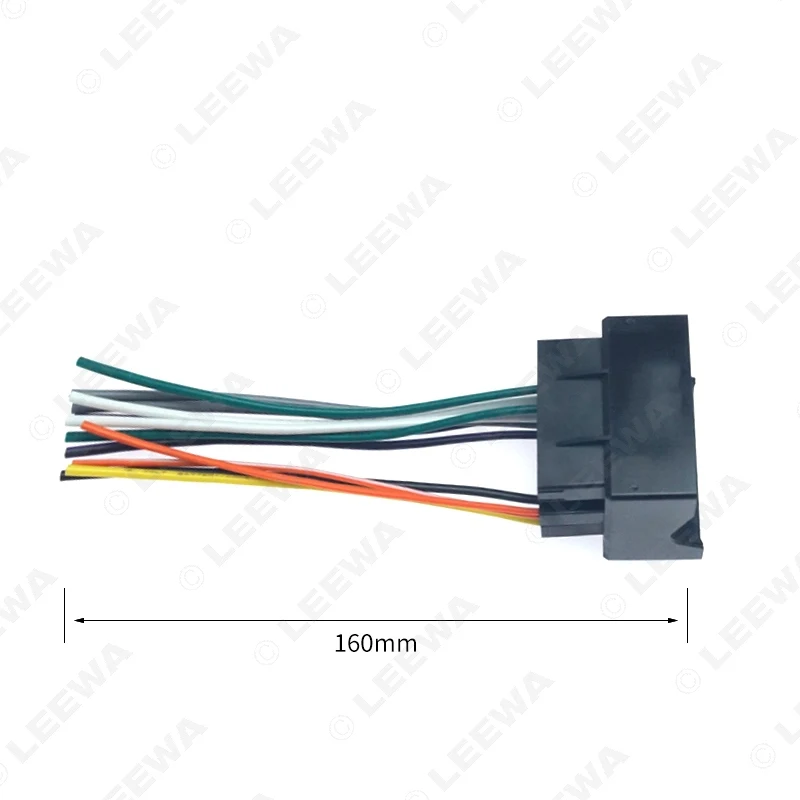 LEEWA-arnés de cables de interfaz de Audio estéreo para coche, adaptador de enchufe de DVD para Volkswagen Golf 7 Sokda, 10X