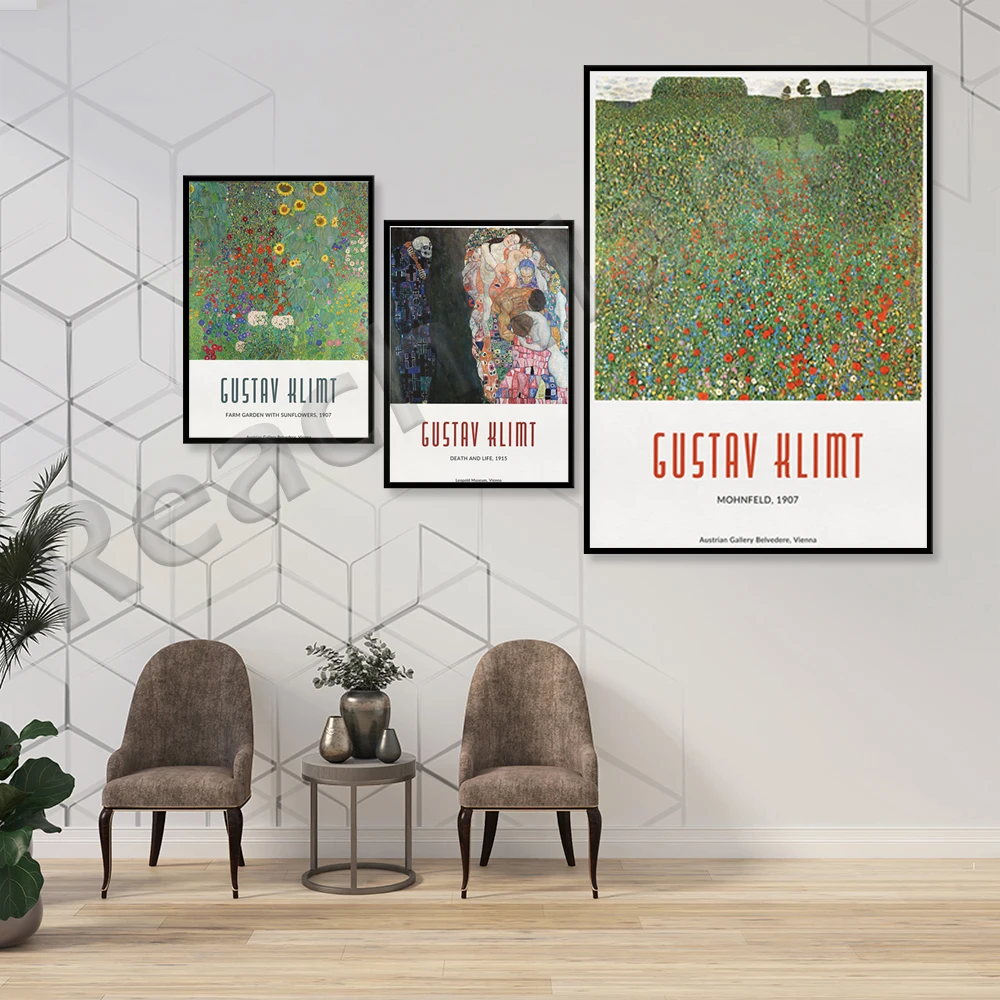 Gustav Klimt Poster, Klimt Art Print, Kirche in Cassone, Exhibition Poster, Landscape, Art Nouveau, Home Decor, Wall Art