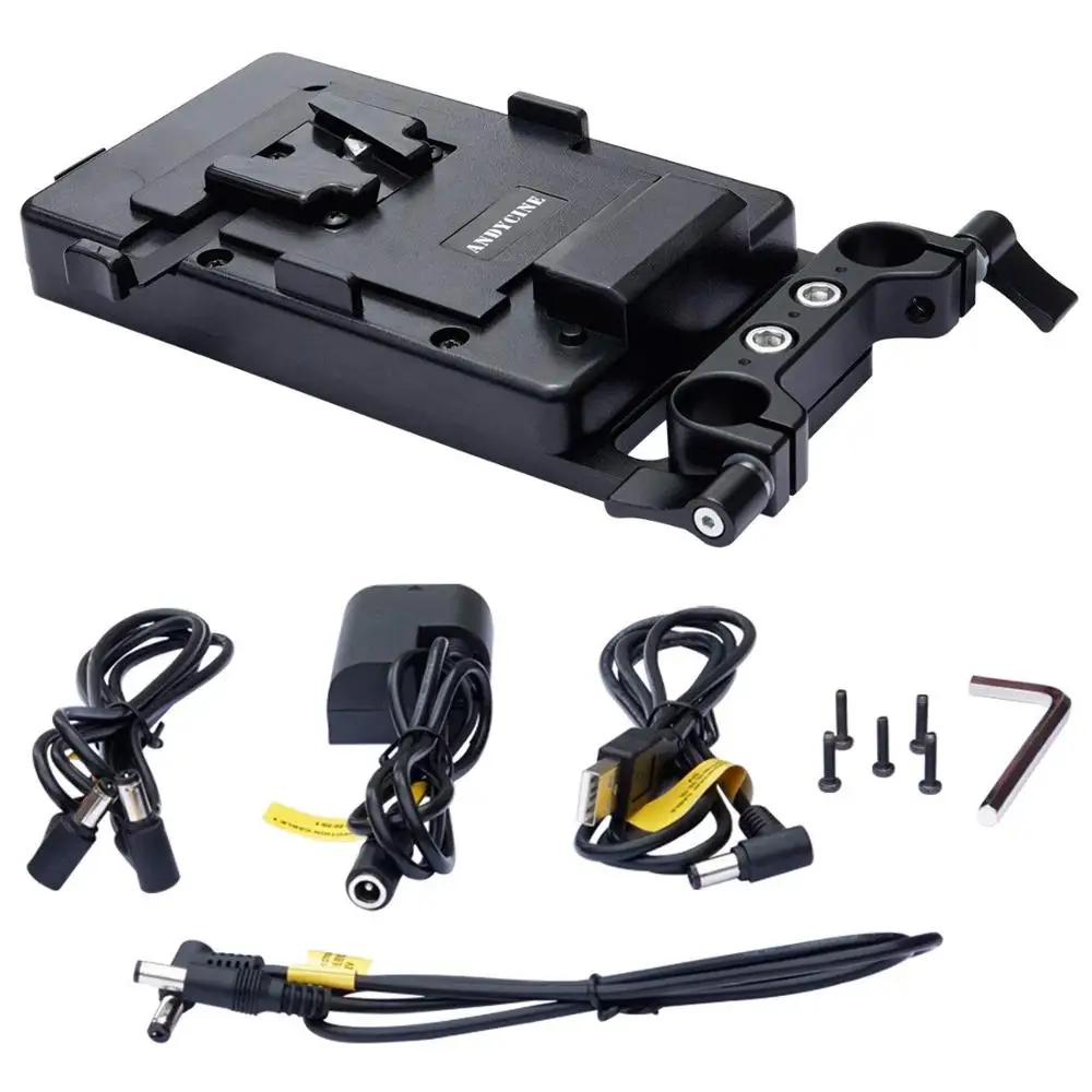 V-mount Battery Plate Adapter Power Supply System With D-TAP/P Tap/DC/USB Output for Canon 6D,7D,60D,70D,5D MarkII