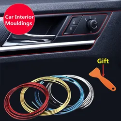 Car Interior Mouldings Decoration Flexible Strips Car Cover Trim Dashboard Door DIY Styling Universal Auto Interiors Accessories