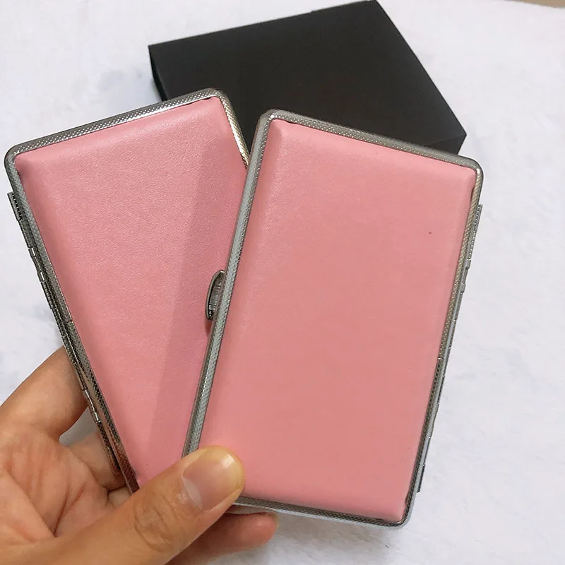 14 Pcs Pink women PU Leather Cigarette Box Smoking Cigarette Case Tobacco Holder Cigarette Box