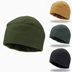 Autumn Winter Cap For Men Hat Tactical Cycling Outdoor Marine Corps Thicken Warm Windproof Fleece Skiing Climb ArmyGreen Beanie