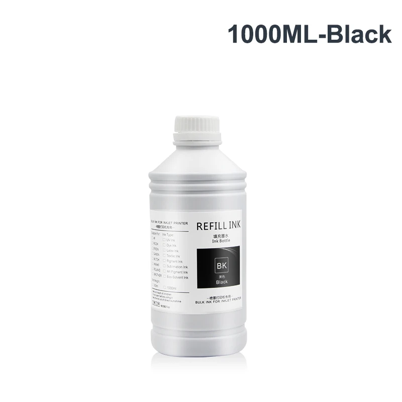 Botella de tinta DTG para impresora Epson, 1000, 1390, F2000, F2100, L800, L1800, cabezal de impresión DX5, DX6, DX7, DX9, 7880 ML