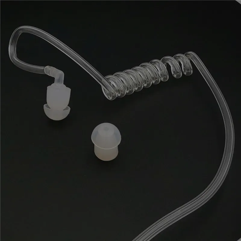 2 way communication headset, Woki headphone, clear tube earpiece, Walkie Talkie, FBI earphone, two wire acoustic PTT
