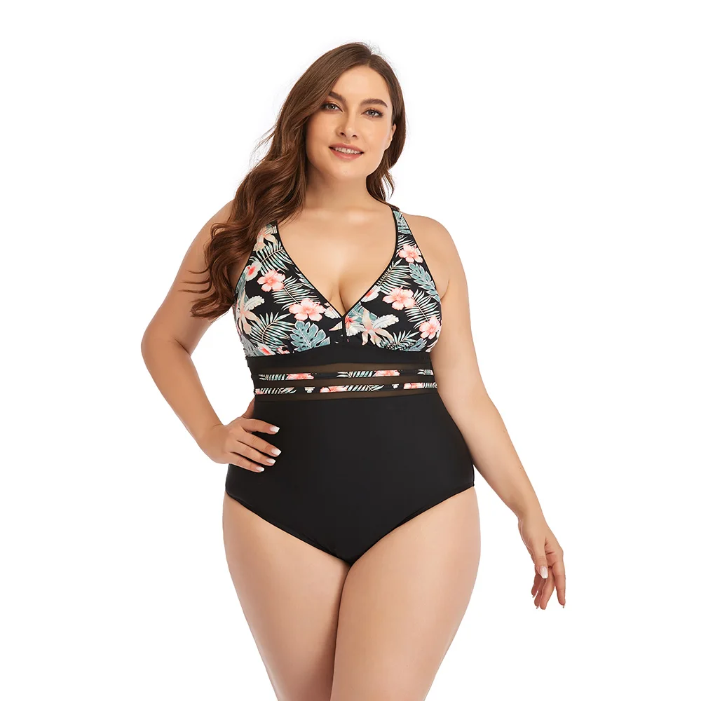 2024 Swimwear Women One Piece Swimsuit Monokini Plus Size Bathing Suit 3XL Large Cup Bodysuit Maillot De Bain Femme купальник