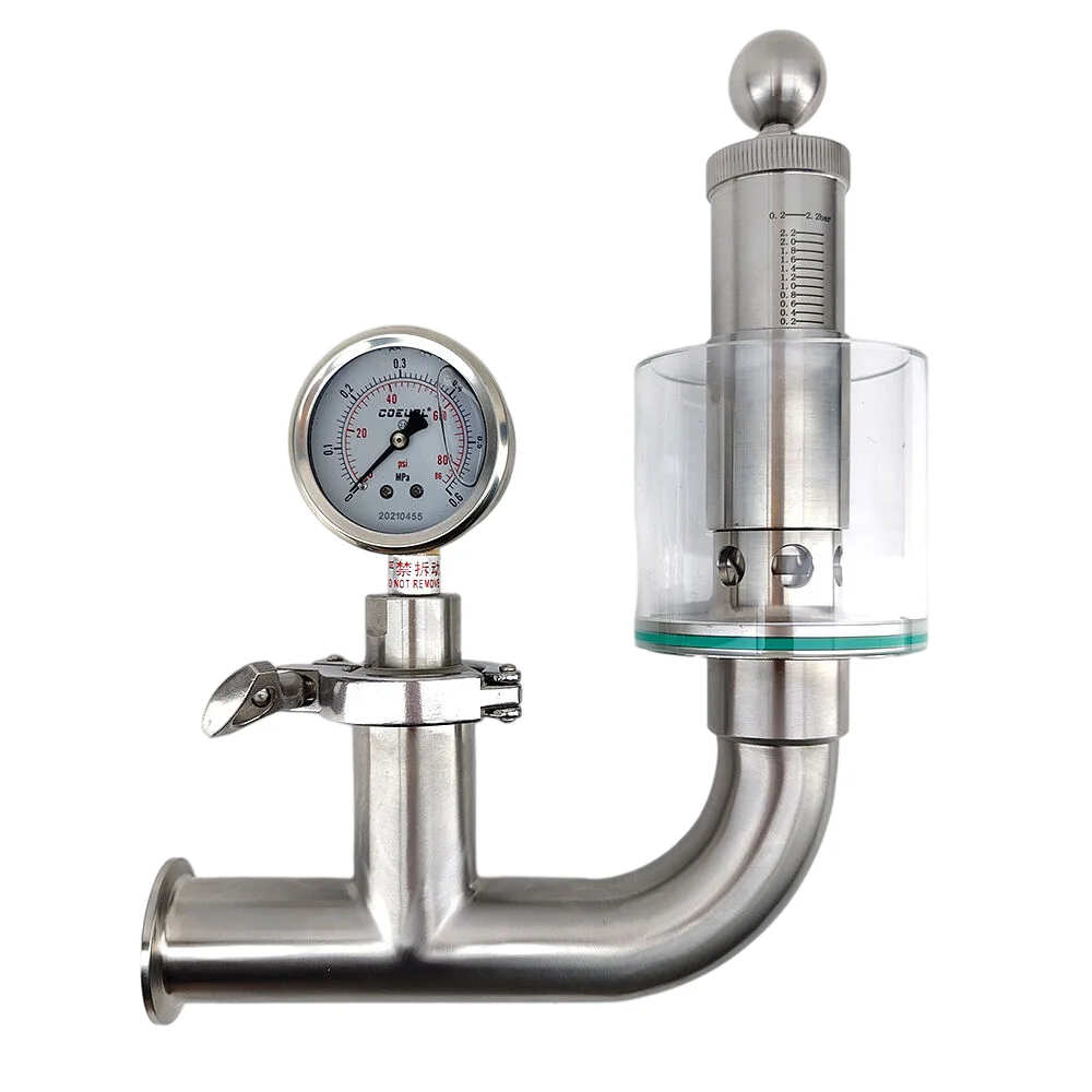 KegLand 1.5 Inch Tri-Clover Spunding Valve with Pressure Gauge 0.2 - 2.2 Bar (2.9 - 32 Psi) Beer Home Brewing Accessory