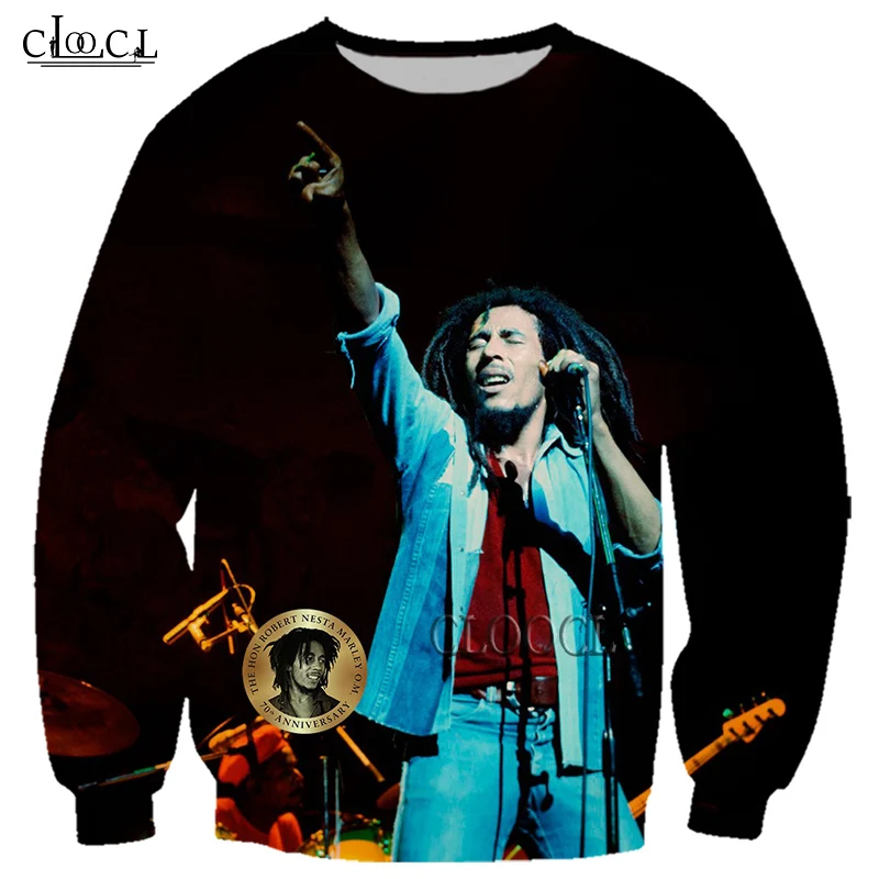 HX Fashion Men Women Singer Reggae Creator Bob Marley 3D Print Harajuku Sweatshirt Casual Streetwear Tracksuit Drop Shipping