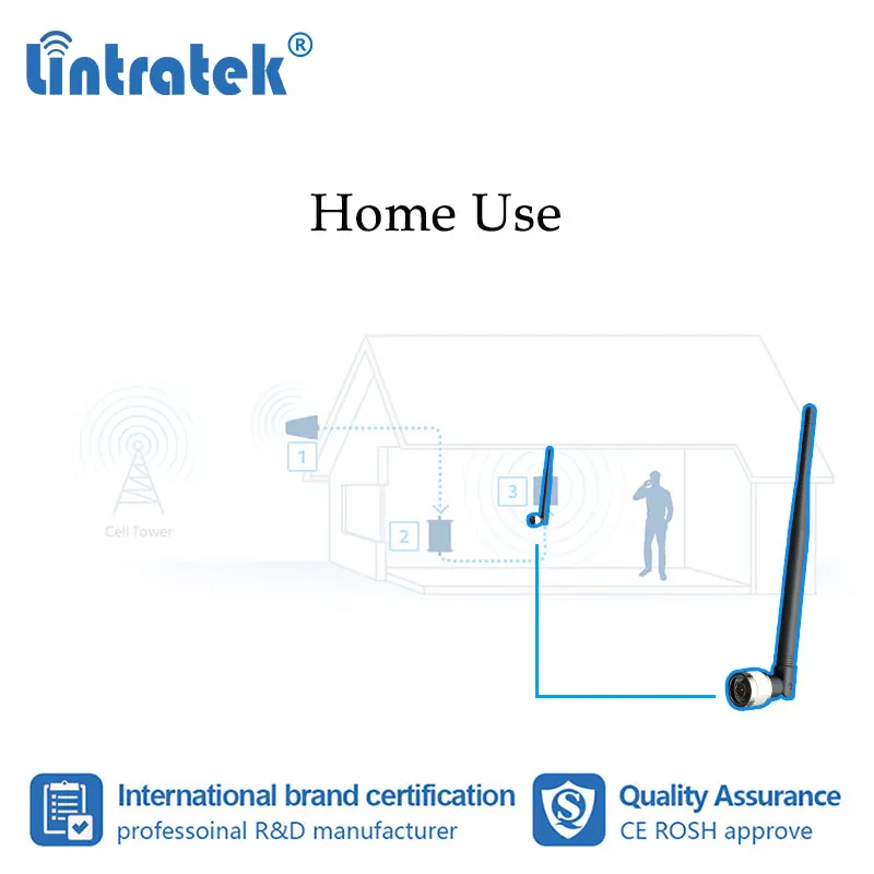 600-2700Mhz 2G 3G 4G Indoor Whip Antenna for GSM LTE UMTS Mobile Signal Booster Repeater Amplifier Wide Frequency Lintratek