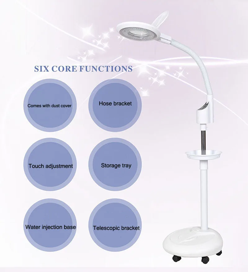 Lupa de 16X con pantalla táctil, iluminación LED ajustable para reparación de soldador, lámpara de mesa, herramienta de belleza para el cuidado de la piel