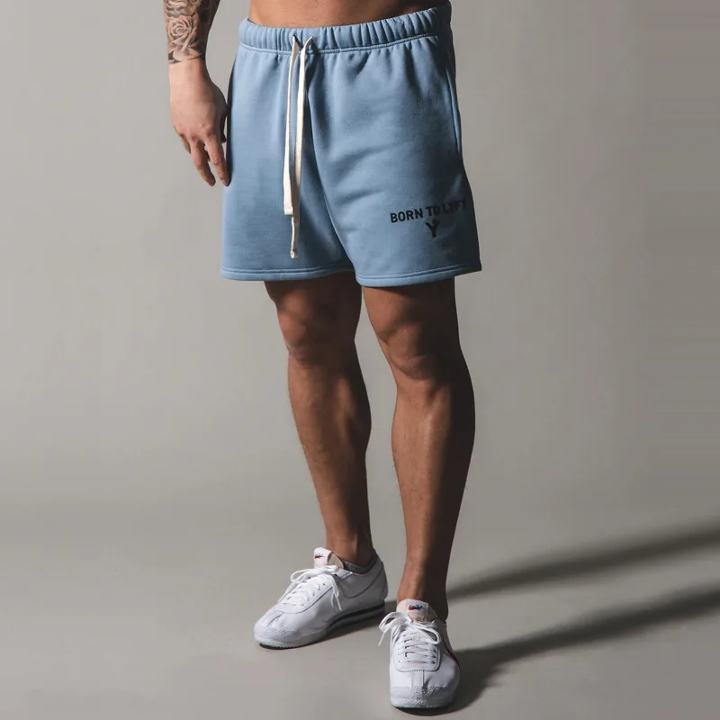 New Men Cotton Shorts Men\'s Loose Short Trousers Fitness Bodybuilding Joggers Mens Brand Durable Sweatpants Workout Short Pants