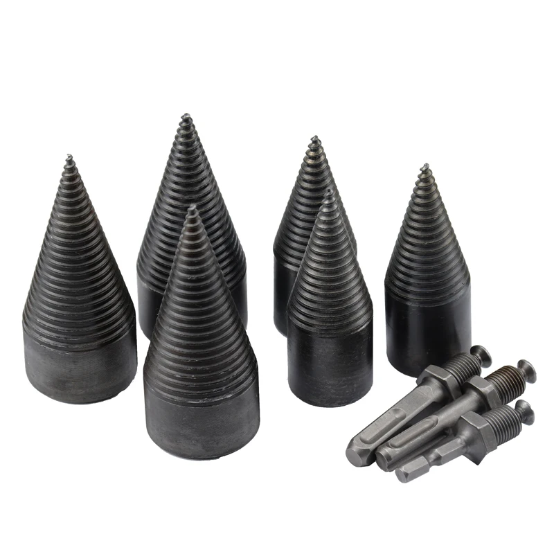 32mm Drill Bits Firewood Splitter Machine Drill Wood Cone Reamer Punch Driver Step Drill Bit Drilling Tools Woodworking Tool