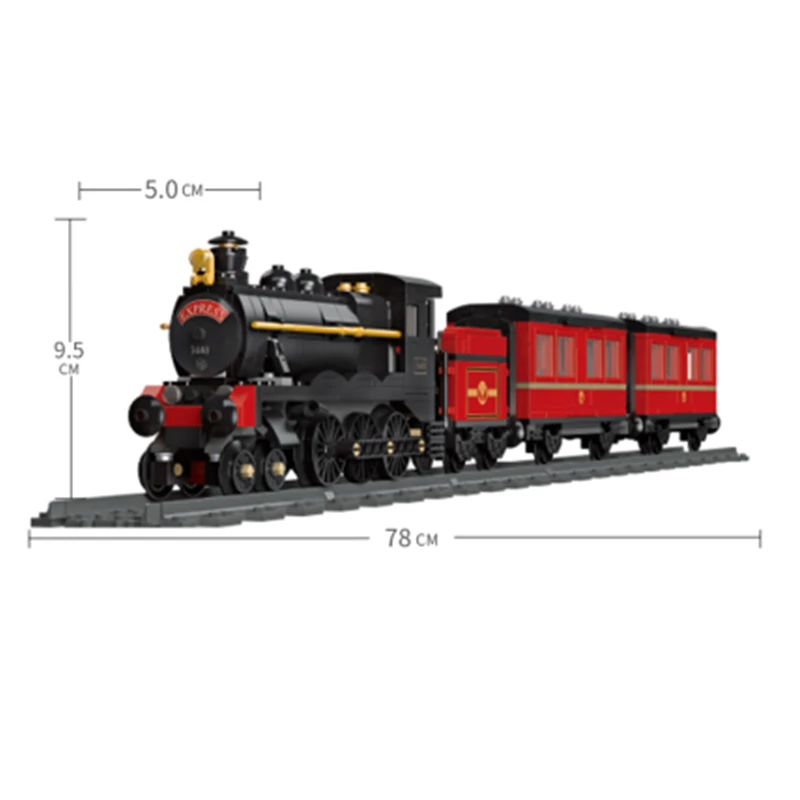 JIESTAR In Stock MOC Classic Steam Train Series Freight Train Building Blocks DIY Children Boys And Girls Toy Birthday Gifts