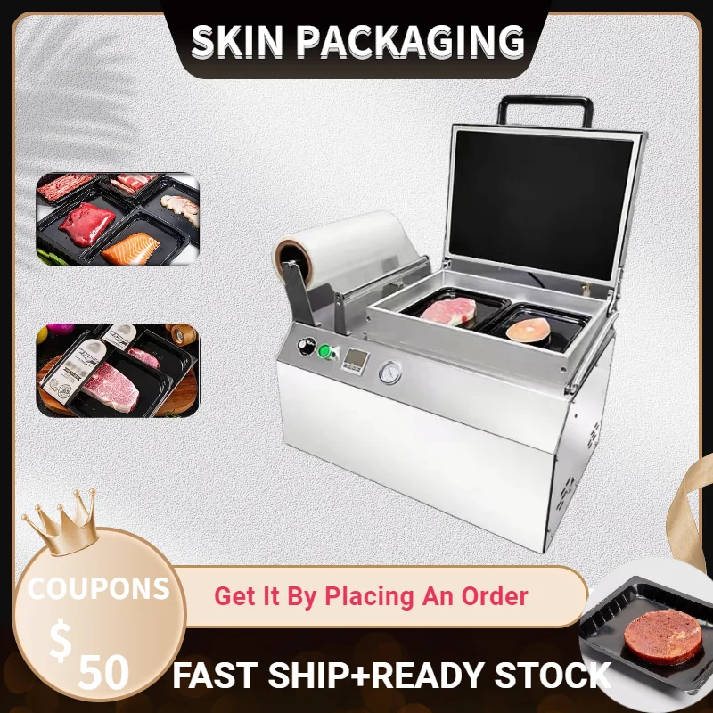 

Vacuum Skin Packaging Machine (VSP) Tray Meat Skin Film Sealing Machine For Packaging Meat, Poultry, Seafood, Cheese