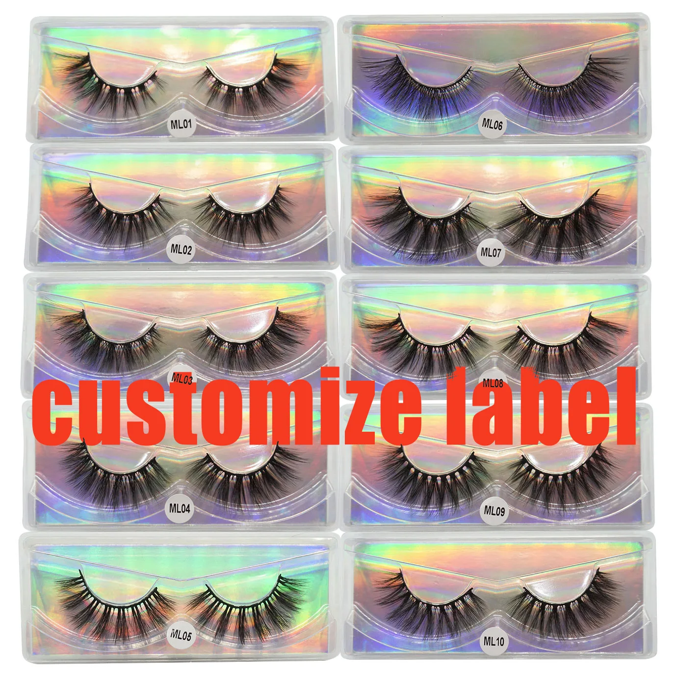 

20/50/200pcs Fluffy Mink Eyelashes Wholesale Lashes Customize LOGO Soft Volume Natural Eyelasehs Makeup 3d Mink Lashes In Bulk