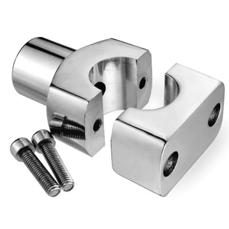Motorcycle 22mm & 25mm Black Handlebar Risers Bars Mount Clamps For Harley Dyna Touring 883 Sportster Iron Softail Custom