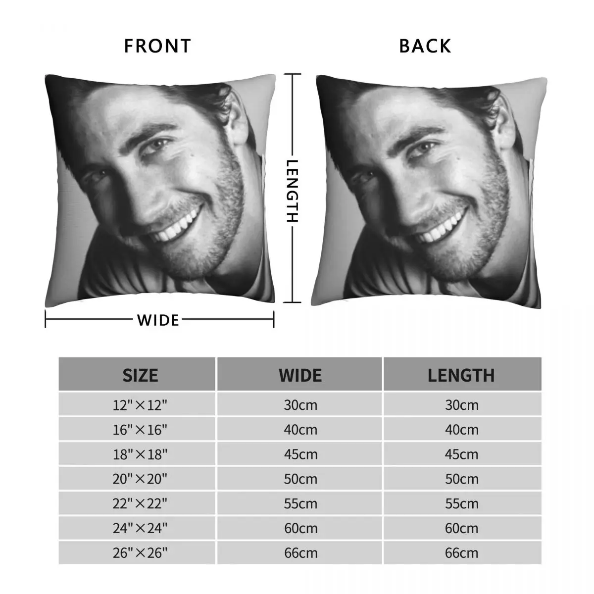 Jake Gyllenhaal Pillowcase Polyester Linen Velvet Zip Decor Home Cushion Cover