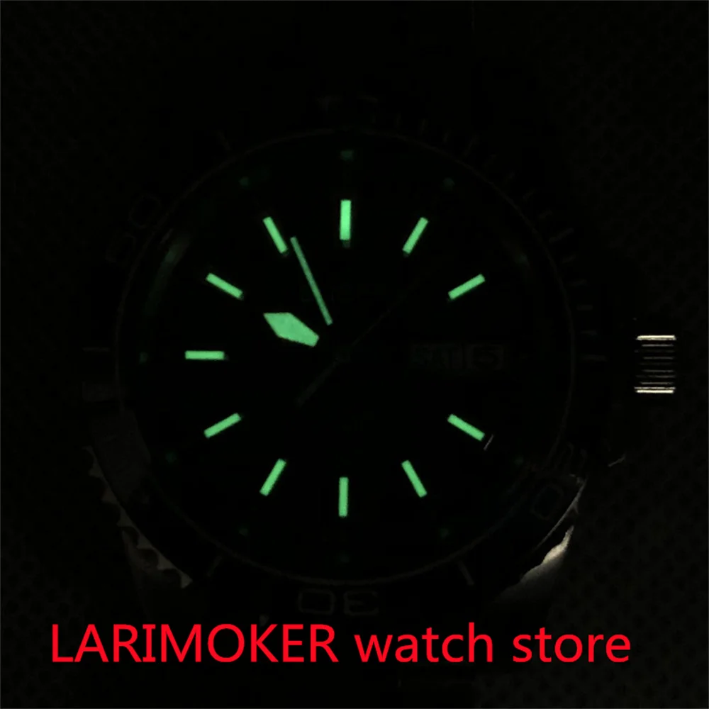 BLIGER جديد 40 مللي متر NH36 حركة ميكانيكية للرجال زجاج الياقوت قرص رمادي حزام مطاطي من الفولاذ المقاوم للصدأ