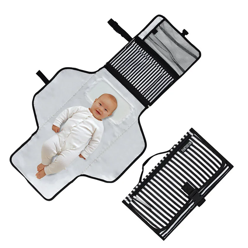 Baby Diaper Mat Waterproof Oxford Cloth Multifunctional Folding Changing Mat Portable Diaper Changing Mat For Baby Outing 0-3Y