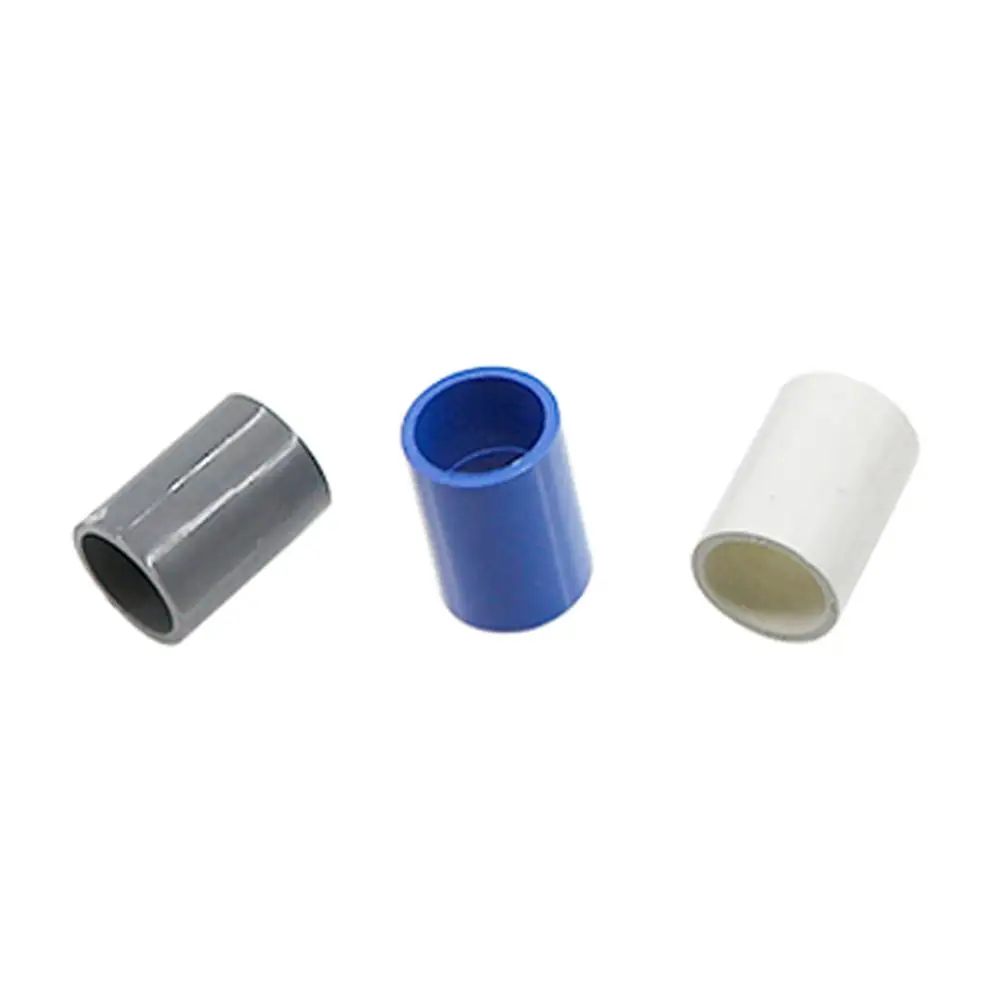 White Blue Grey Optional 25mm Straight PVC Pipe Connector Garden Irrigation Water Pipe Joint Home Storage Bracket Accessories