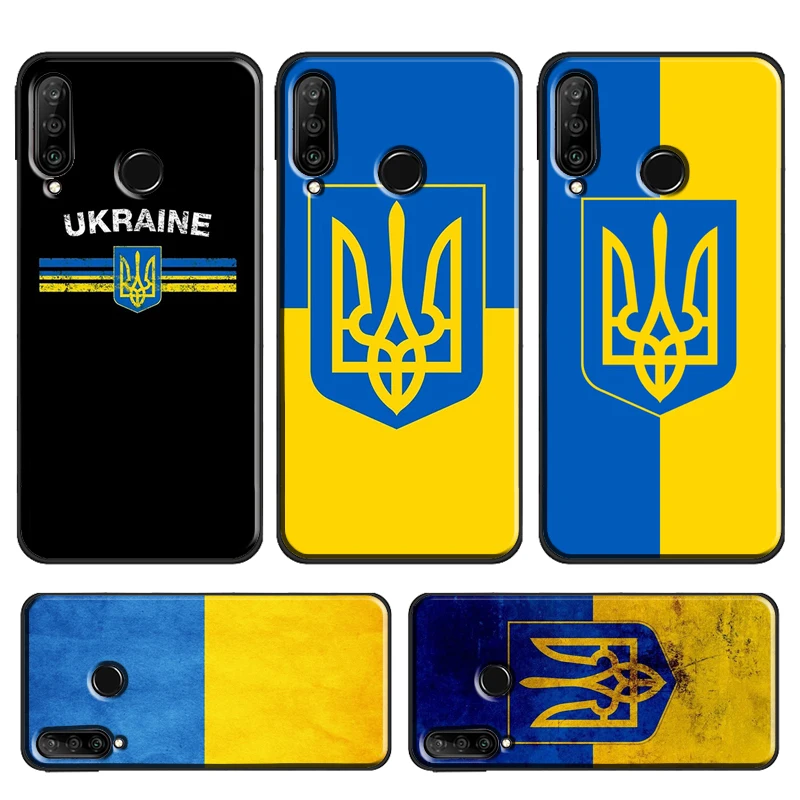 Ukraine Flag Coat of Arms Case For Huawei P20 Lite P40 P30 Pro Mate 20 Lite P Smart 2019 Z Nova 5T Honor 50 10i 8X 9X