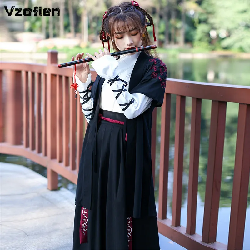 Robe Hanfu traditionnelle chinoise, vêtements de princesse de la dynastie Tang, élégants, tenue équestre pour Couple CP, Costume de danse ancienne