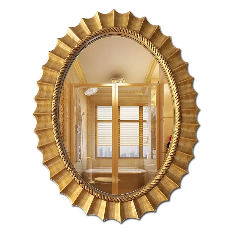 European Style Modern Classic Bathroom Mirror Make-up Mirror  Wall Decor Living Room Ornaments