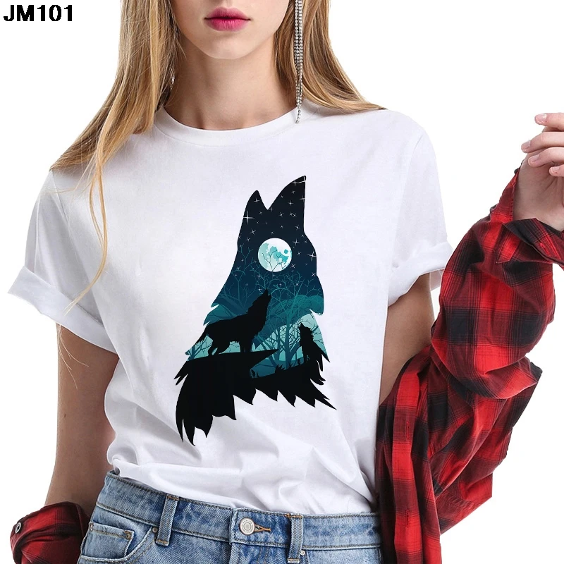 

The Wolf Is Coming Printing Women T Shirt Aesthetic Art T-shirt Female Summer Casual Tshirt Harajuku Short Sleeve Streetwear Tee