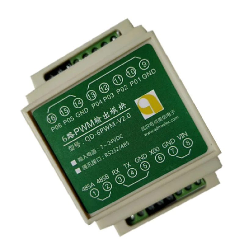 

PWM Output module serial port RS485 RS232 communication control motor drive DC 12V24V 6 channels