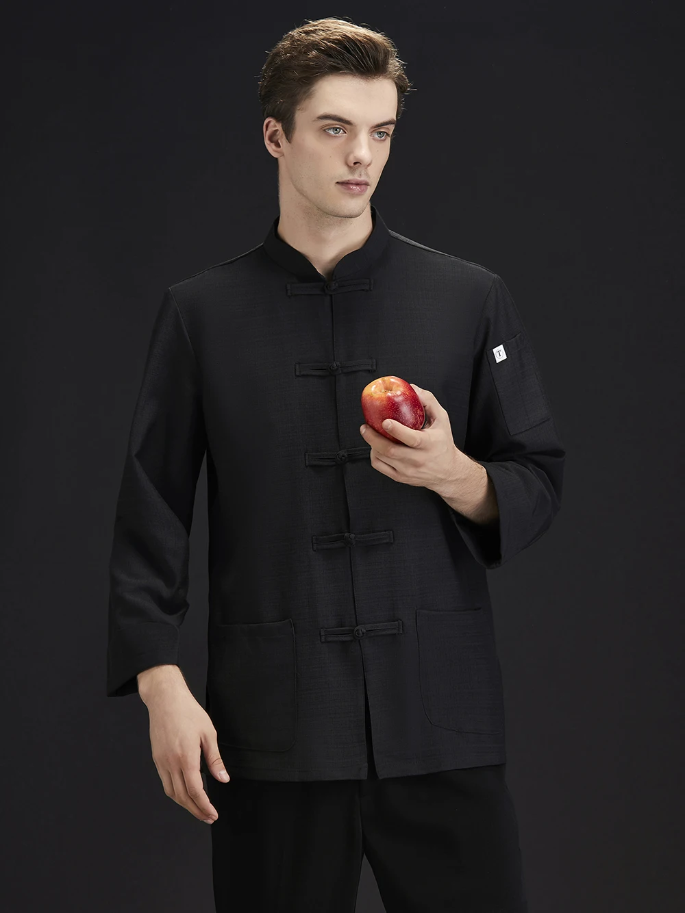 Men\'s traditional Chinese clothes spring and autumn real clothes Tang clothes men\'s Kung Fu Taiji master clothes chef clothes me