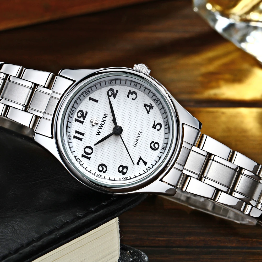 WWOOR Reloj White Watch For Women Dress Creative Steel Women's Bracelet Watches Waterproof Ladies Quartz Watch Relogio Feminino