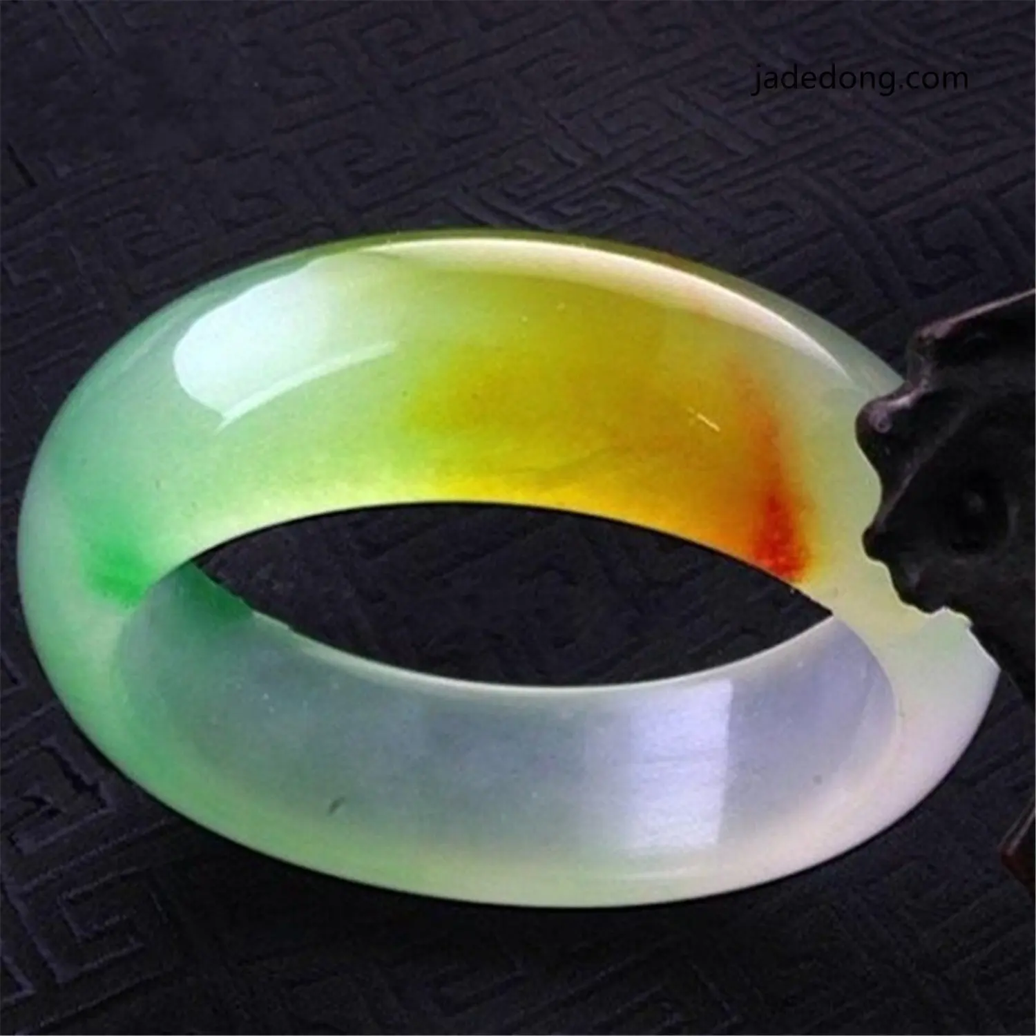 Natural Beautiful Emerald 3 Colors Green Women Jade Bangle Bracelet Morther Gift Gemstone Jewelry Jadeite Jade image 2