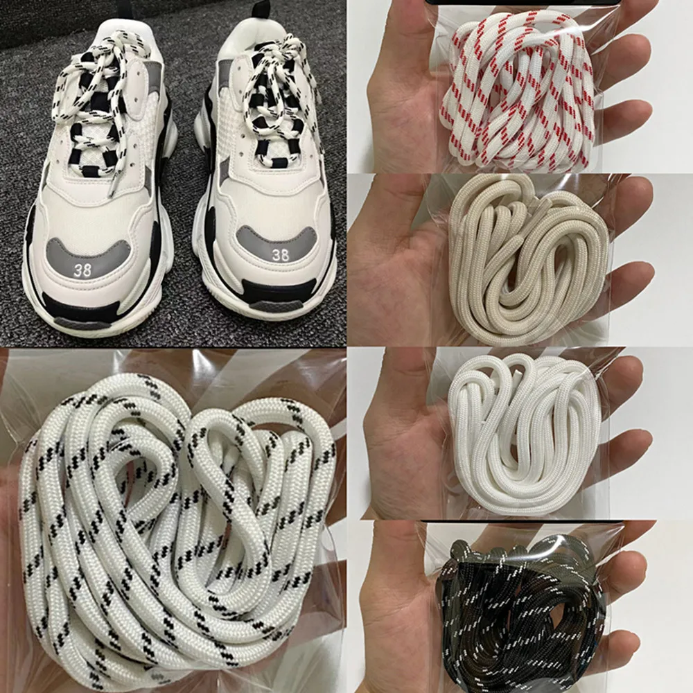 High Quality 100/120/140/160cm Round Shoelace Women Men Sports Casual Basketball Sneakers Black White Shoes Laces  Strings